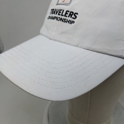 Travelers Championship Umbrella Strapback Hat White OSFA Performance Antigua