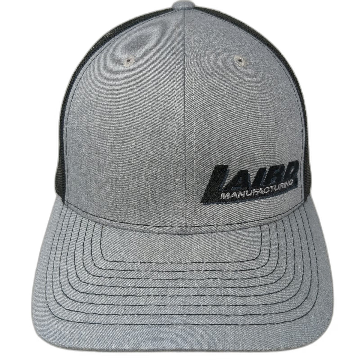 Richardson Trucker Hat Gray Black One Size Laird Manufacturing American Flag