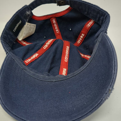 Converse Baseball Cap Blue One Size All Star Patch Canvas Slideback Hat Logo