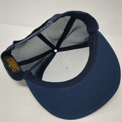 Rexburg Motorsports Snapback Trucker Hat Blue OS Adjustable Mesh Back Yupoong