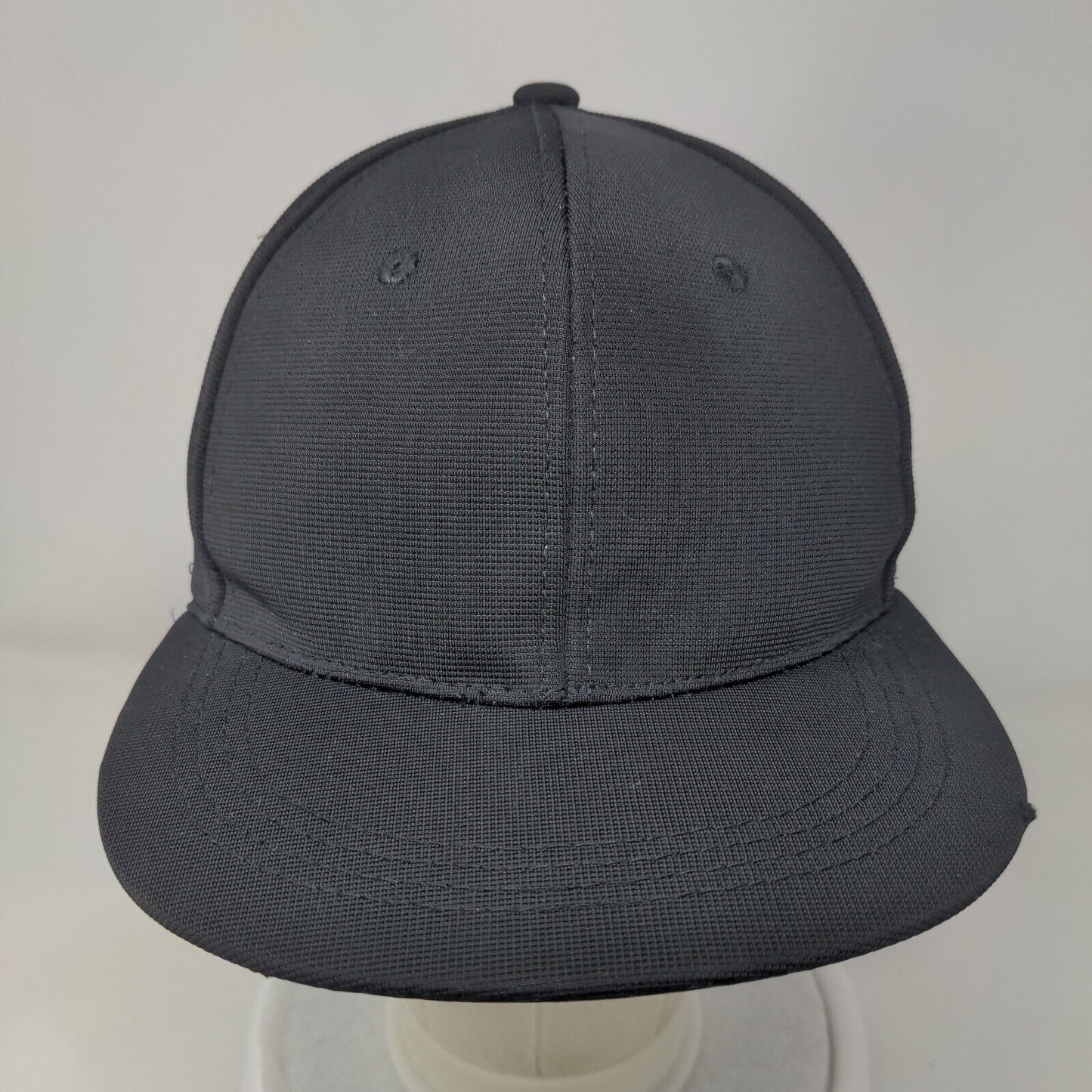 Unbranded Fitted Hat Black One Size Lightweight Vented Holes 6 Panel Blank
