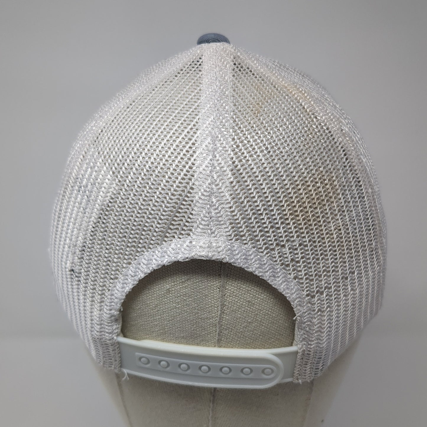 Columbia Logo Snapback Trucker Hat Blue One Size Mesh Back Colorblock