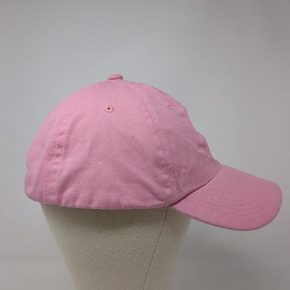 Unbranded Slideback Hat Pink One Size Adjustable Vented Holes 6 Panel Cotton