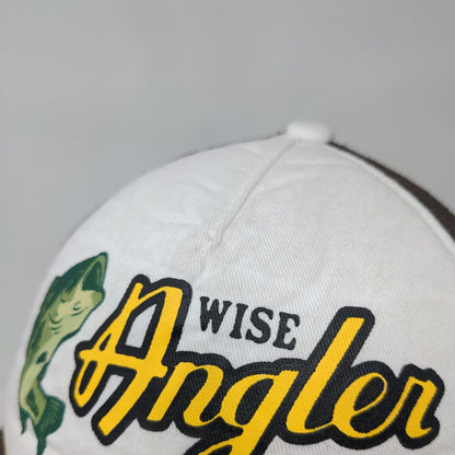 Wise Angler Snapback Rope Trucker Hat Brown OSFM Mesh Back Colorblock