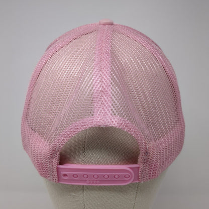 SMF Snapback Trucker Hat Pink One Size Adjustable Mesh Back Otto Polyester