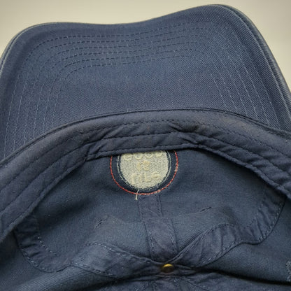 Life is Good Baseball Cap Blue One Size Bleached Wash Distressed Patch Hat