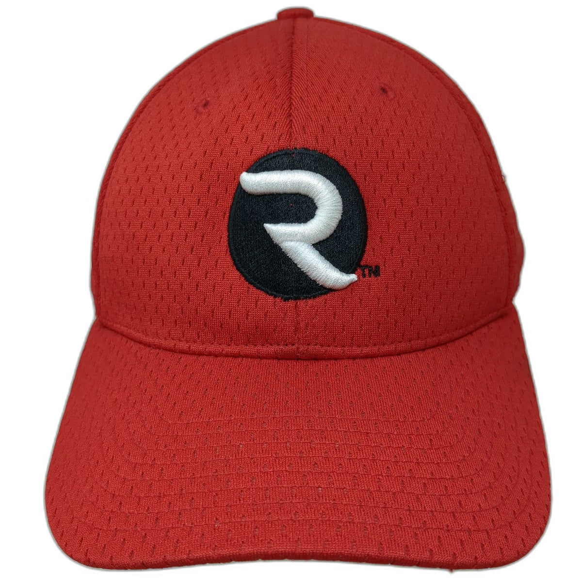 Richardson Baseball Cap Red 7 1/4 Pro Model Mesh Fitted White Black R Logo Hat