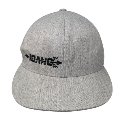 Idaho Fitted Hat Gray 7 1/4-7 5/8 Solid 6 Panel Vent Holes Outdoor