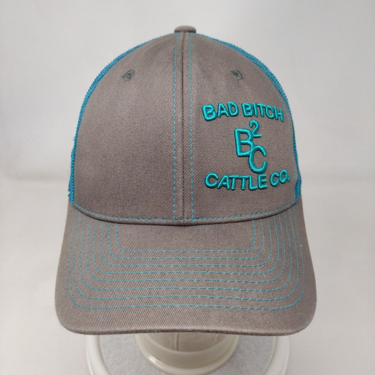 Bad Bitch Cattle Co. Snapback Mesh Back Trucker Hat Multi One Size Cheekys