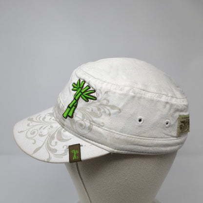 Cariloha Bamboo Slideback Army Hat White One Size Adjustable Pocket