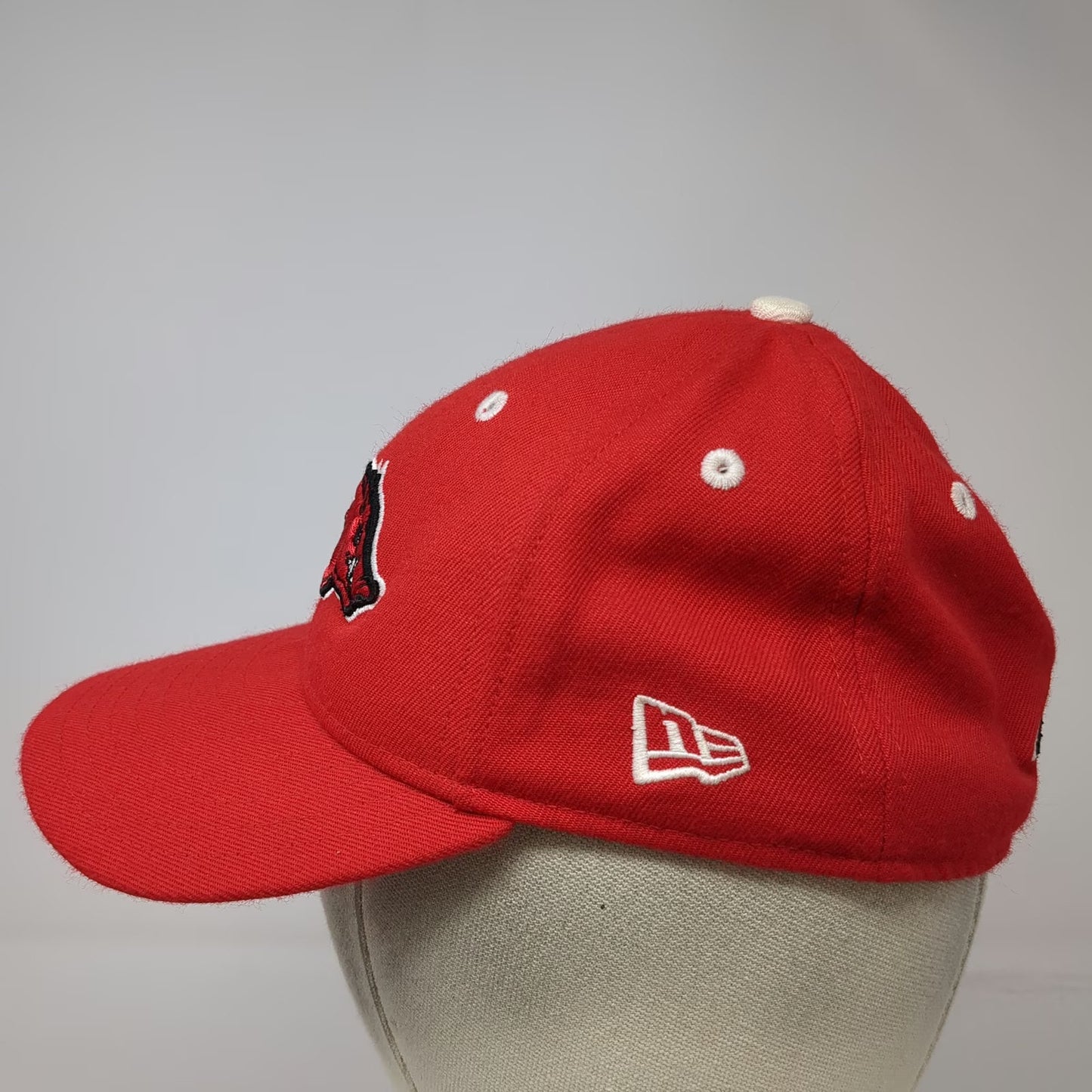 Arkansas Razorbacks NCAA New Era Red Hat 6 3/4 Wool Blend Running Hog Logo Fit