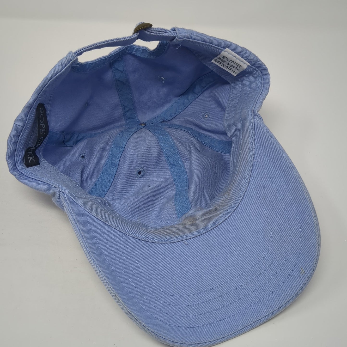 Sope Creek Slideback Hat Blue One Size Adjustable Solid 6 Panel Blank