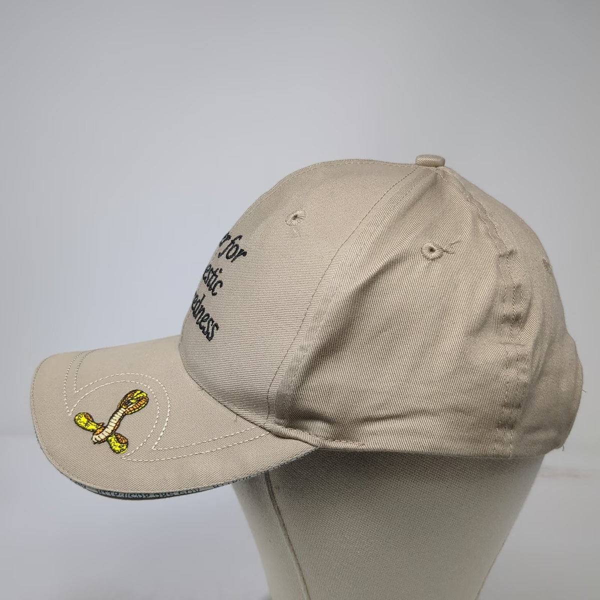 NLM Center for Domestic Preparedness Hat Beige Baseball Cap One Size Logo