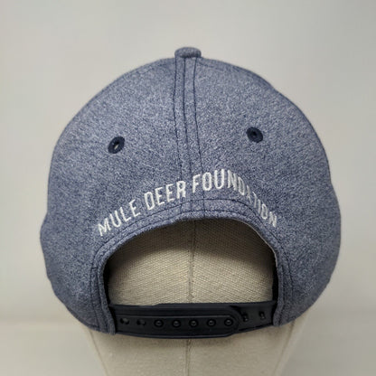 Mule Deer Foundation Snapback Hat Blue One Size Adjustable Embroidered 6 Panel