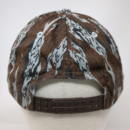 Cobra Caps 5 Panel Hat Brown Gray One Size Tiger Stripe Camo Rope Semi Truck