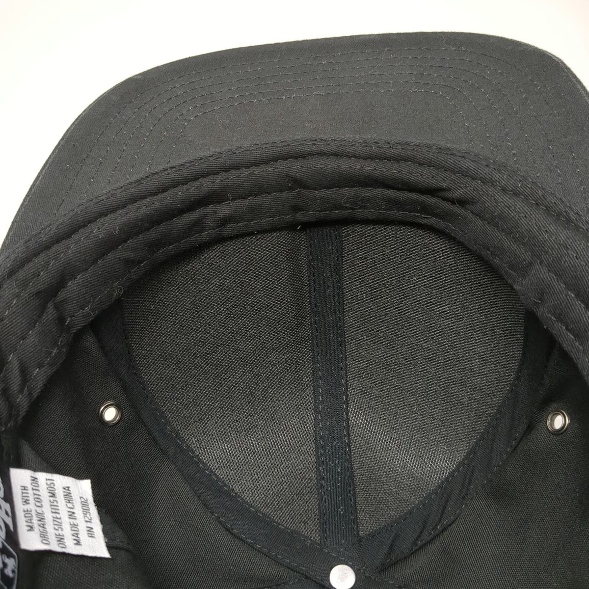 Jackson Hole Baseball Cap Black OSFM Strapback Organic Cotton Canvas Hat Bronco