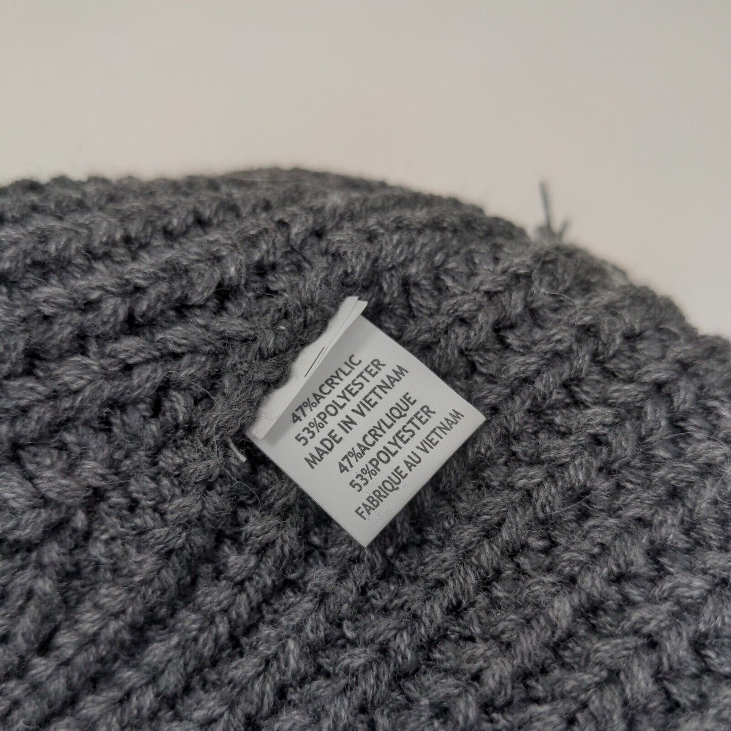 NVA Compassion First Hospital Men's Knit Beanie Hat Cap Gray Embroidered Logo