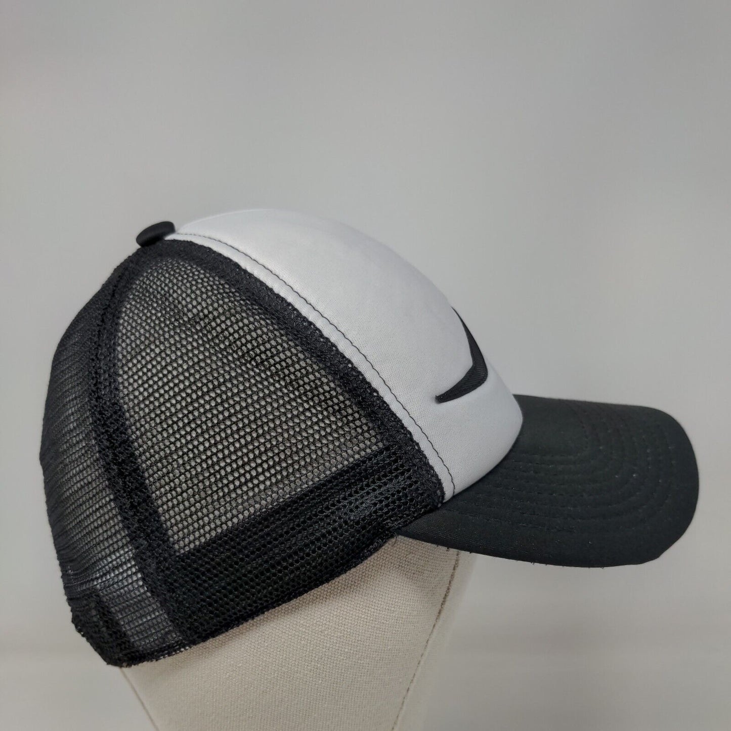 Mustache Snapback Mesh Back Trucker Hat Black One Size Quiksilver
