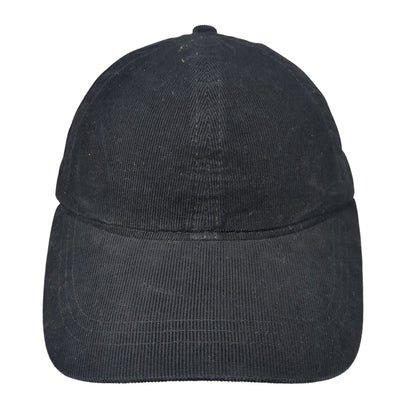 Unbranded Strapback Hat Solid Black One Size Adjustable Blank Casual