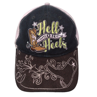Hell On Heels Strapback Hat Multicolor OSFA Adjustable Embroidered Vented Holes