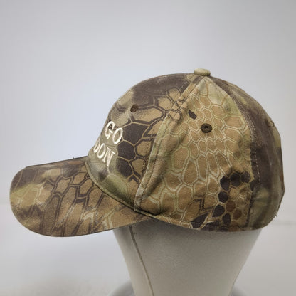 Outdoor Cap Baseball Cap Brown Camo One Size Let's Go Brandon American Flag Hat