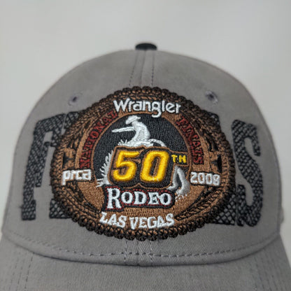 Main Gate Men's Fitted Hat Gray Size OSFM Embroidered Wrangler Rodeo 2008