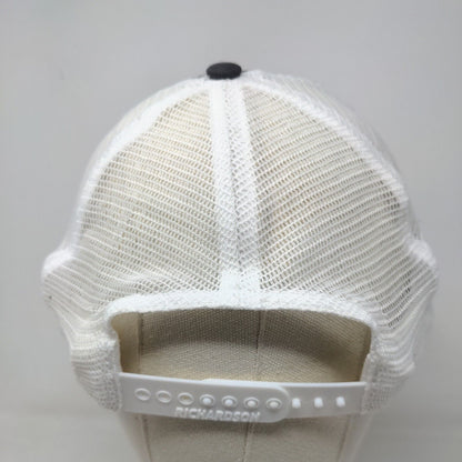 Unbranded Men's Snapback Mesh Back Hat Gray White Embroidered Christian Knights