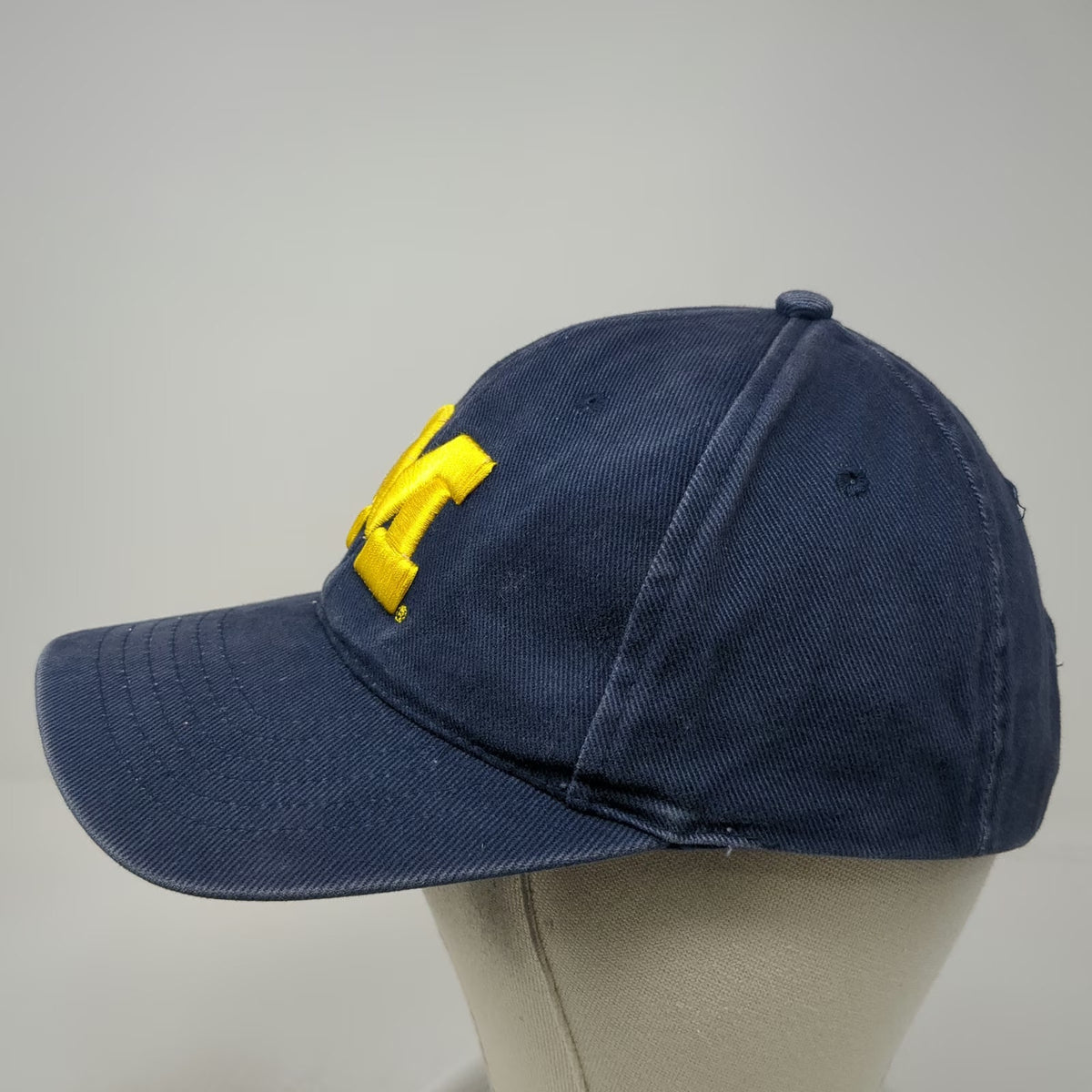 Michigan Wolverines NCAA HMI Blue One Size Cap Hat Strapback Embroidered Cotton