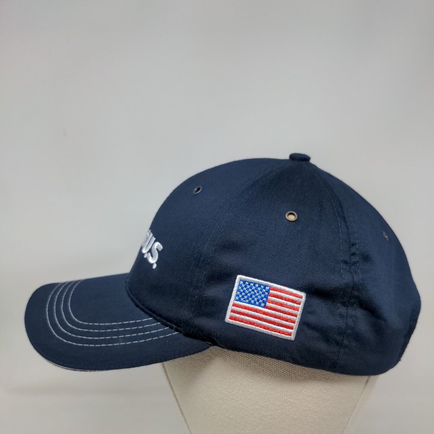 Boat US Since 1966 Strapback Hat Blue One Size Embroidered Vent Holes
