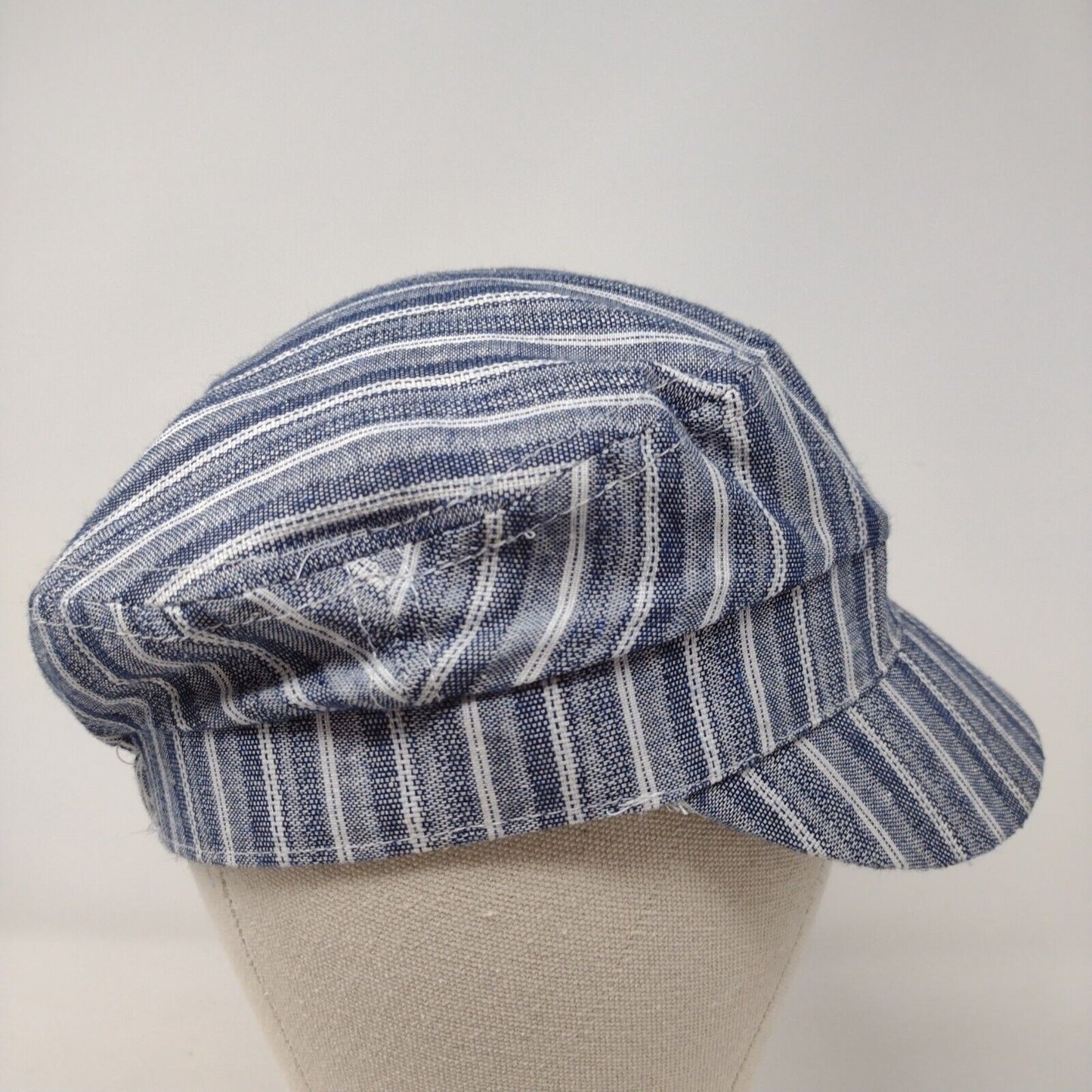 Unbranded Fitted Conductor's Cap Multicolor OSFA Stretch Striped Lightweight