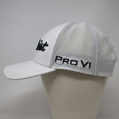 Titleist Trucker Hat White One Size Mesh Snapback Pro V1 FJ Logo Golf Headwear