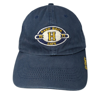 Hard Rock Cafe Sydney Slideback Hat Blue OSFA Adjustable Embroidered