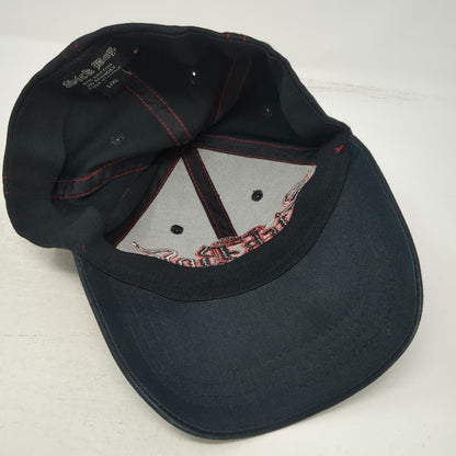 Sick Boy Baseball Cap Black Red XL Fitted Hat Contrast Stitching Gothic Logo