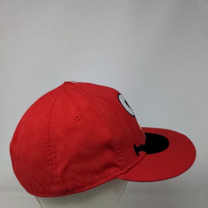 Sesame Street Elmo Fitted Hat Red 7 1/2 Embroidered Vent Holes