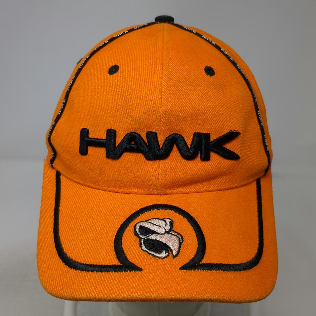Hawk Baseball Cap Orange One Size Skateboarding Apparel Systems Logo Bird Hat