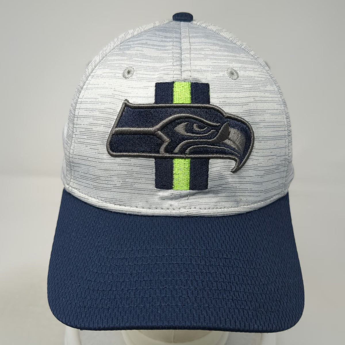 New Era Seattle Seahawks Gray Blue Baseball Cap L NFL 39THIRTY Stretch Fit Hat