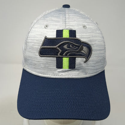 New Era Seattle Seahawks Gray Blue Baseball Cap L NFL 39THIRTY Stretch Fit Hat
