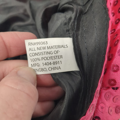 Unbranded Army Cap Pink One Size Lightweight Glitter Sequins Blank Polyester