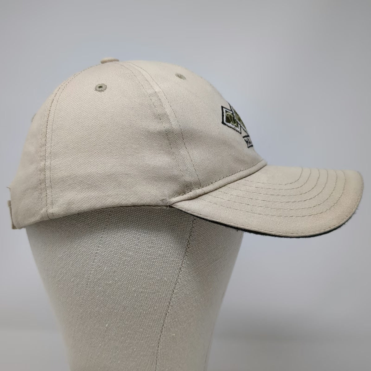 Surfware Baseball Cap Beige One Size Hawaii Palm Tree Embroidered Strapback Hat