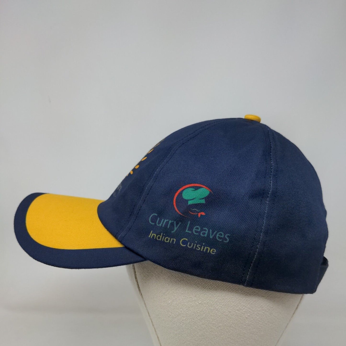 Challengers Cricket Club Curry Leaves Indian Cuisine Strapback Hat Blue OS