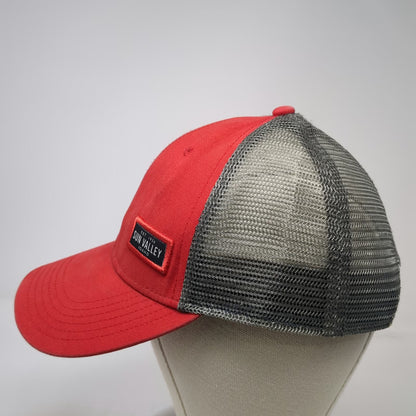 Legacy Trucker Hat Red OSFM Sun Valley Idaho Patch Mesh Back Snapback Adjustable
