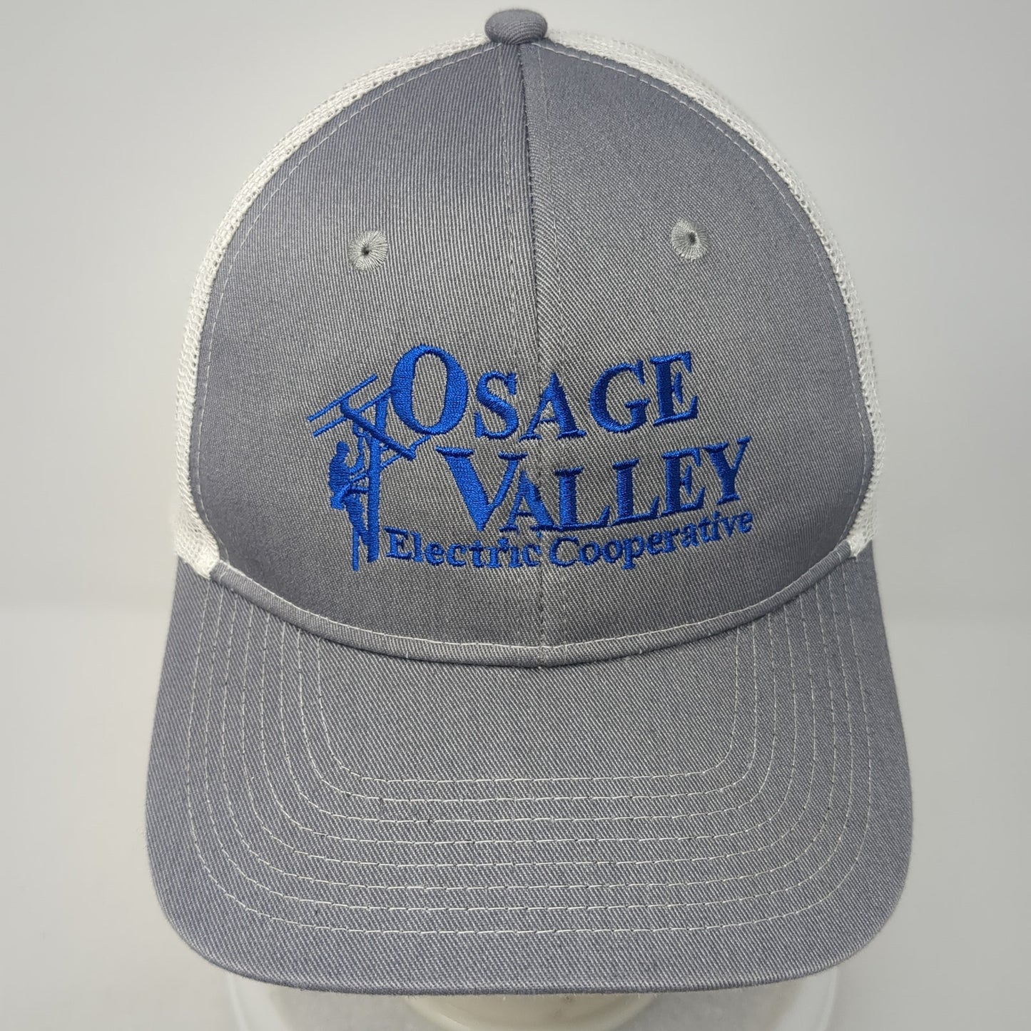 Osage Valley Snapback Trucker Hat Gray One Size Mesh Back Port Authority