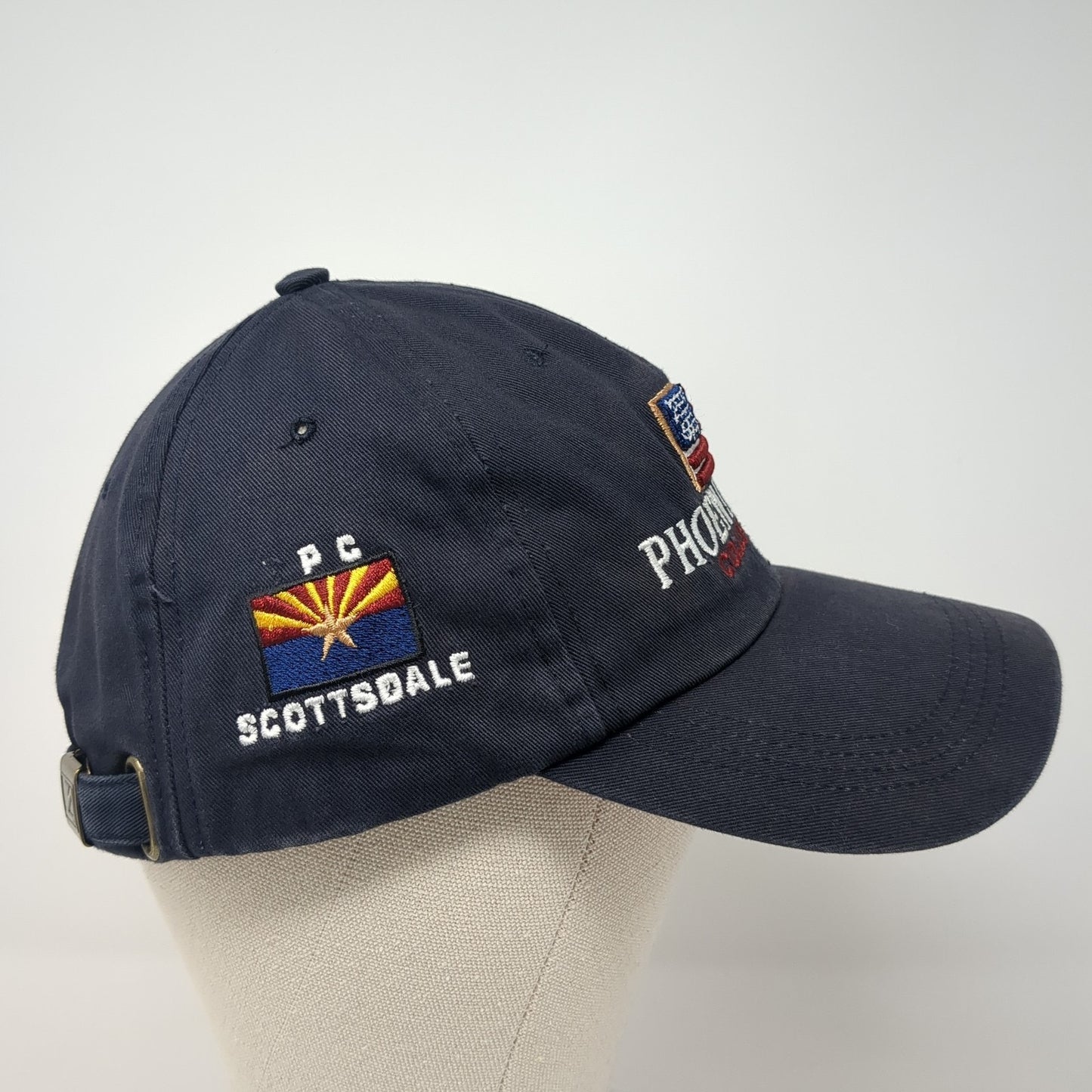 Phoenix Open Collection Slideback Hat Blue One Size Ahead USA Flag