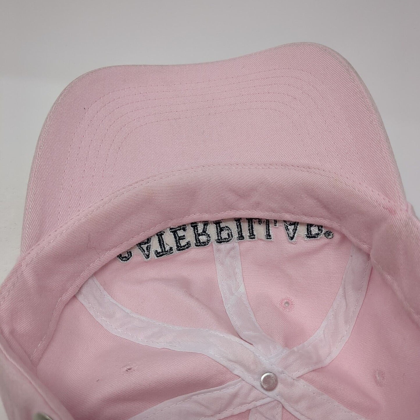 Caterpillar Slideback Hat Pink One Size Adjustable Embroidered 6 Panel Cyrk