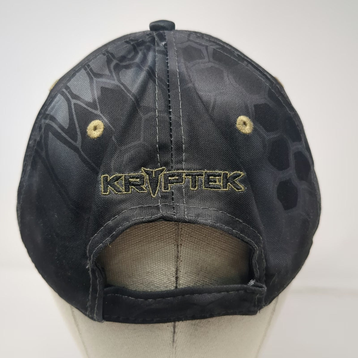 Kryptek Baseball Cap One Size Black Gray Gold Typhon Camo Spartan Helmet Hat