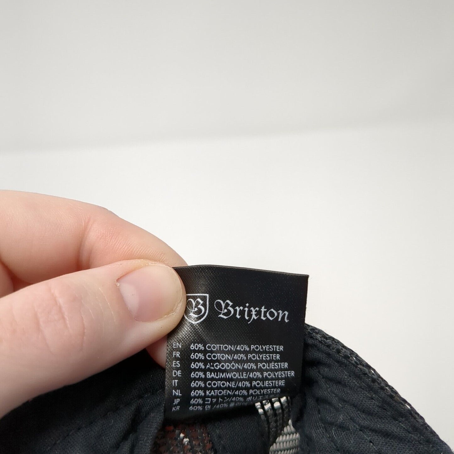 Brixton Mfg Co Patch Snapback Mesh Back Trucker Hat Gray One Size