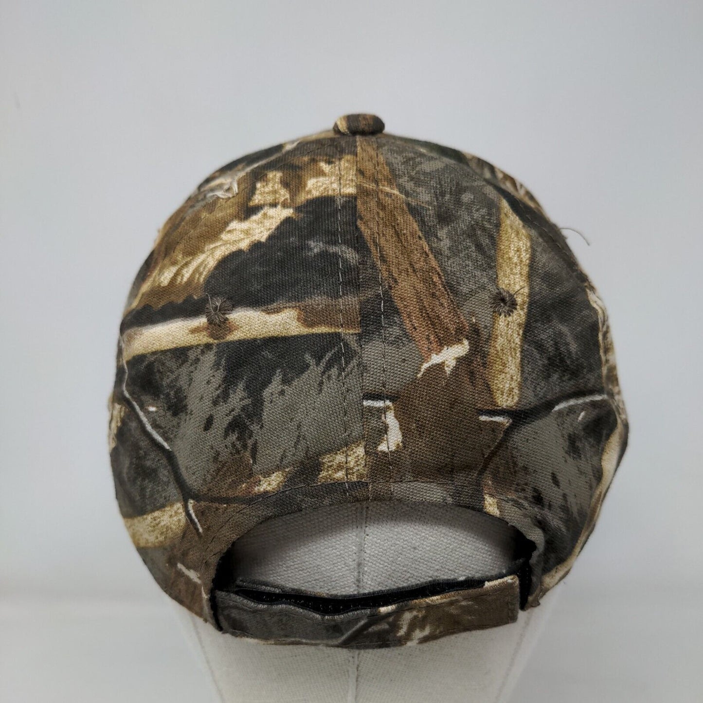 Signatures Strapback Hat Camouflage OSFM Adjustable Vented Holes 6 Panel
