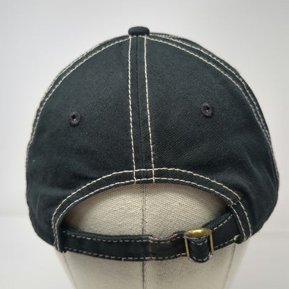 Baseball Cap Black One Size Otter Lake PA Contrast Stitch Slideback Cotton hat