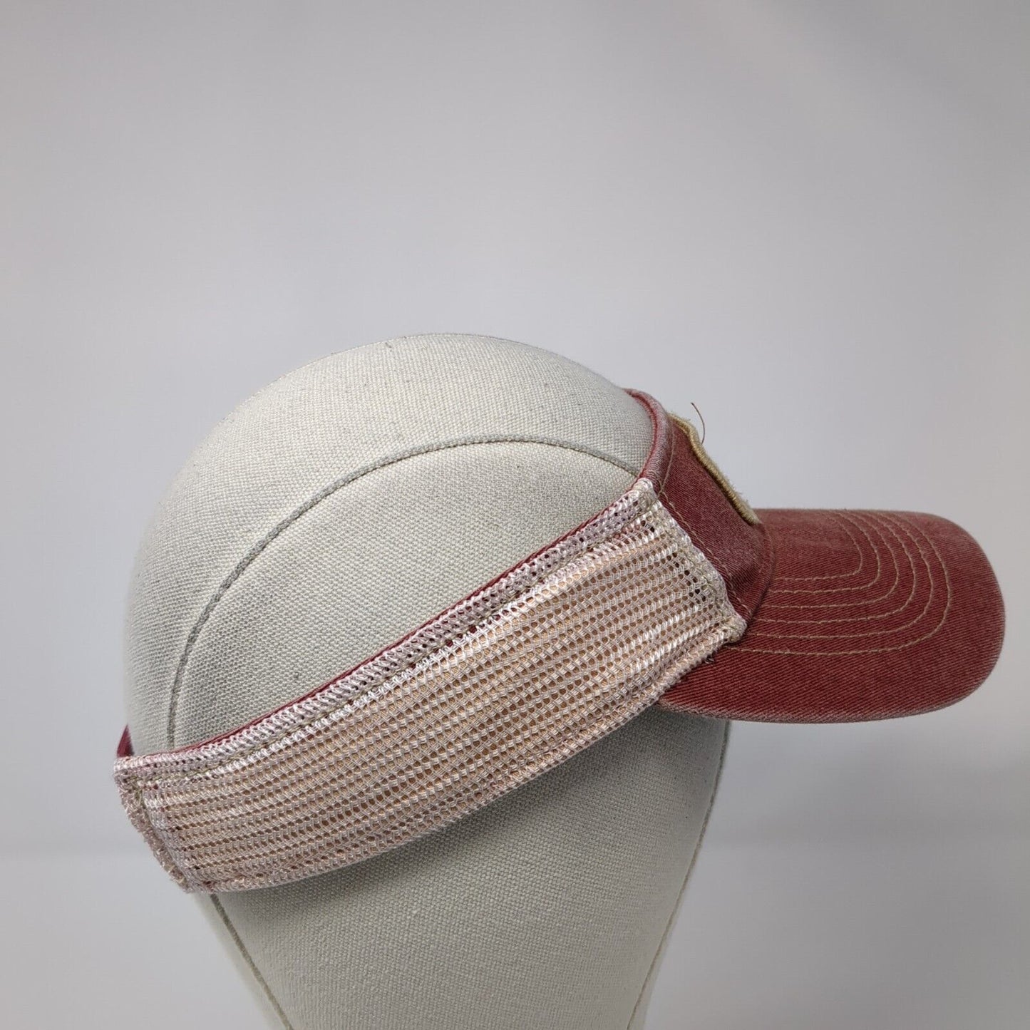 Hangout Snapback Sun Visor Hat Red One Size Adjustable Embroidered Legacy