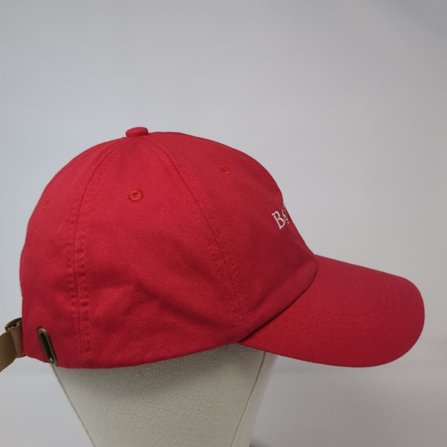 BakeMark Slideback Hat Red One Size Adjustable Leather Strap Hit Wear